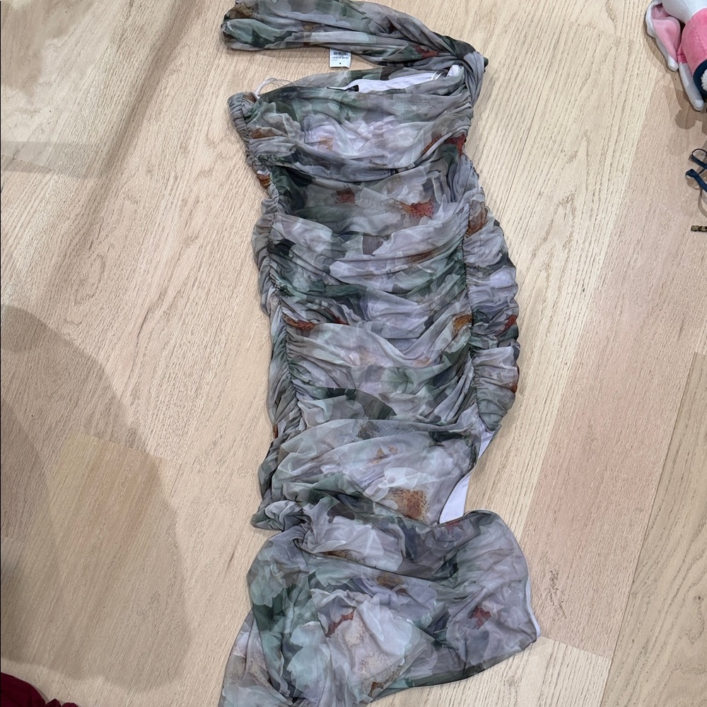 Abercrombie & Fitch Green and Gray Dress